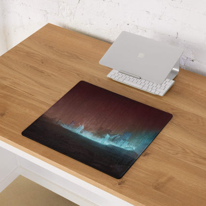 Immersive Night Landscape Mouse Pad - Gaming Mouse Pad, Dark Blue Teal Gradient, Desk Mat, Non Slip, Immersive Mood