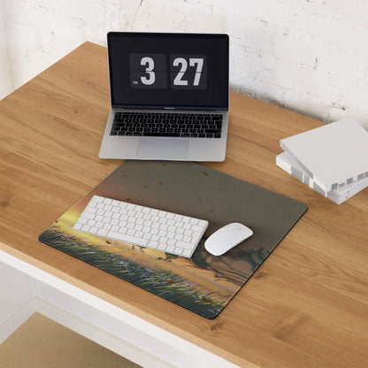 Epic Sunset Warrior Gaming Mouse Pad - Gaming Mouse Pad Orange Sunset Hues Gaming Desk Setup Cinematic Art Epic Mood