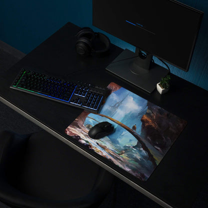 Celestial Nexus Gaming Mouse Pad - Gaming Mouse Pad Blue Brown Desktop Fantasy Epic Mood Decor Non Slip