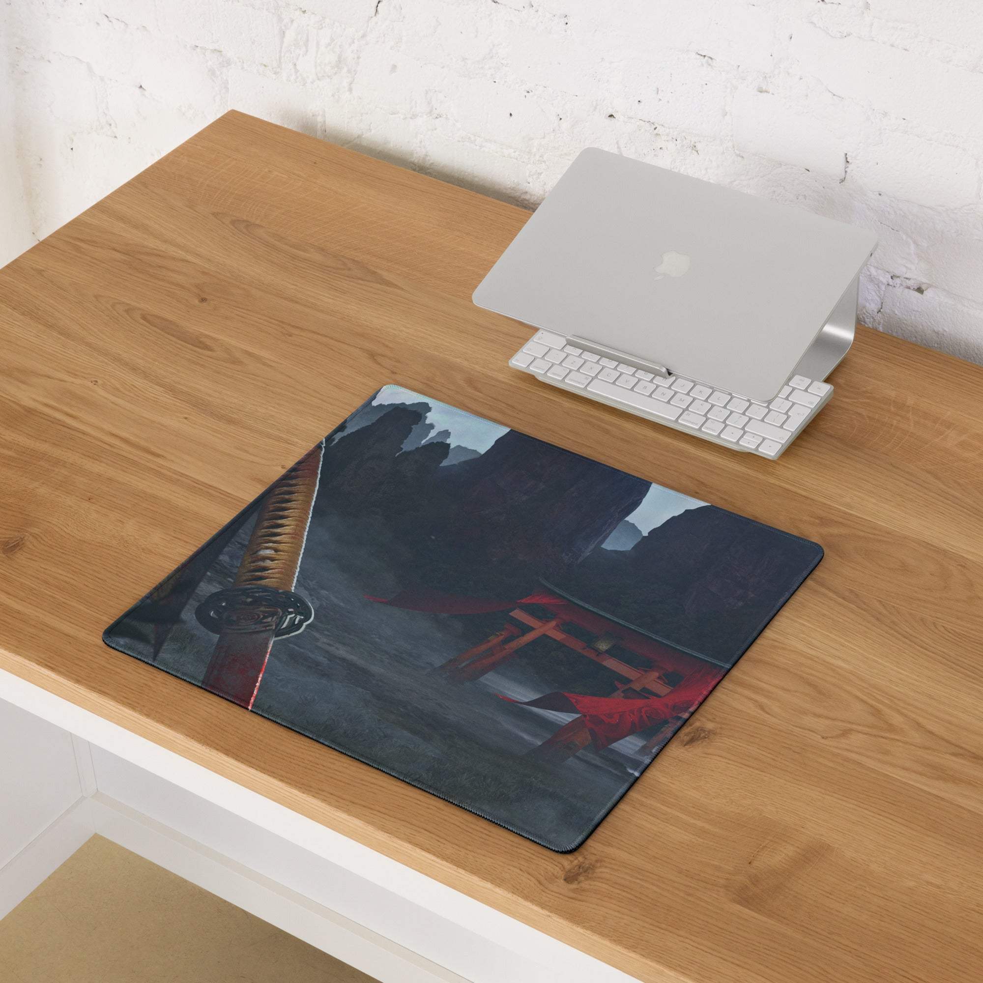 Adventure Mountain Landscape Mouse Pad - Gaming Mouse Pad Blue Red For Setup Adventurous Mood Modern Desk Mat Non Slip