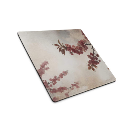 Floral Cherry Blossom Mouse Pad - Mouse Pad Pink Cream Floral Home Office Watercolor Soft Mood Floral Gaming Desk Mat