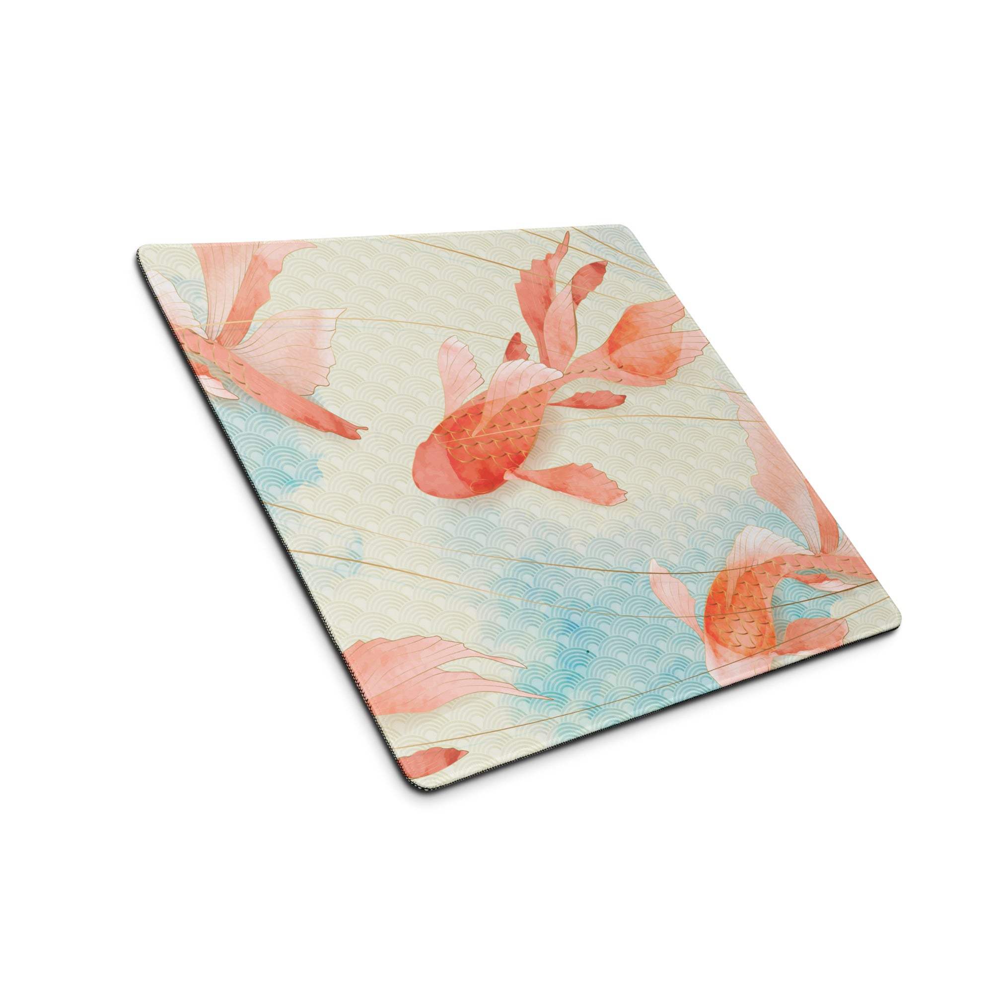 Pastel Koi Fish Mouse Pad - Koi Fish Mouse Pad Pastel Pink Blue Calm Mood Minimalist Gaming Desk Mat Watercolor