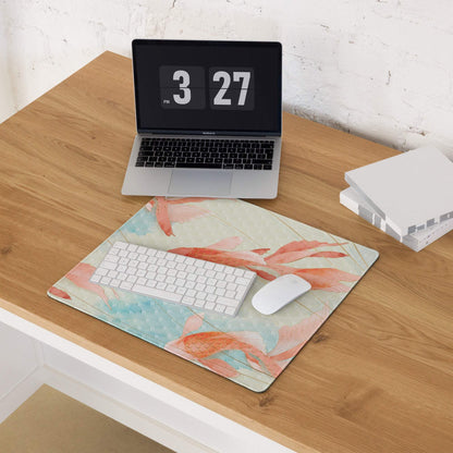Pastel Koi Fish Mouse Pad - Koi Fish Mouse Pad Pastel Pink Blue Calm Mood Minimalist Gaming Desk Mat Watercolor