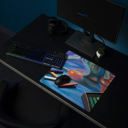 Vivid Abstract Art Mouse Pad For Desk - Abstract Art Blue Multicolor Desk Modern Vibrant Mood Modern Desk Gaming Print