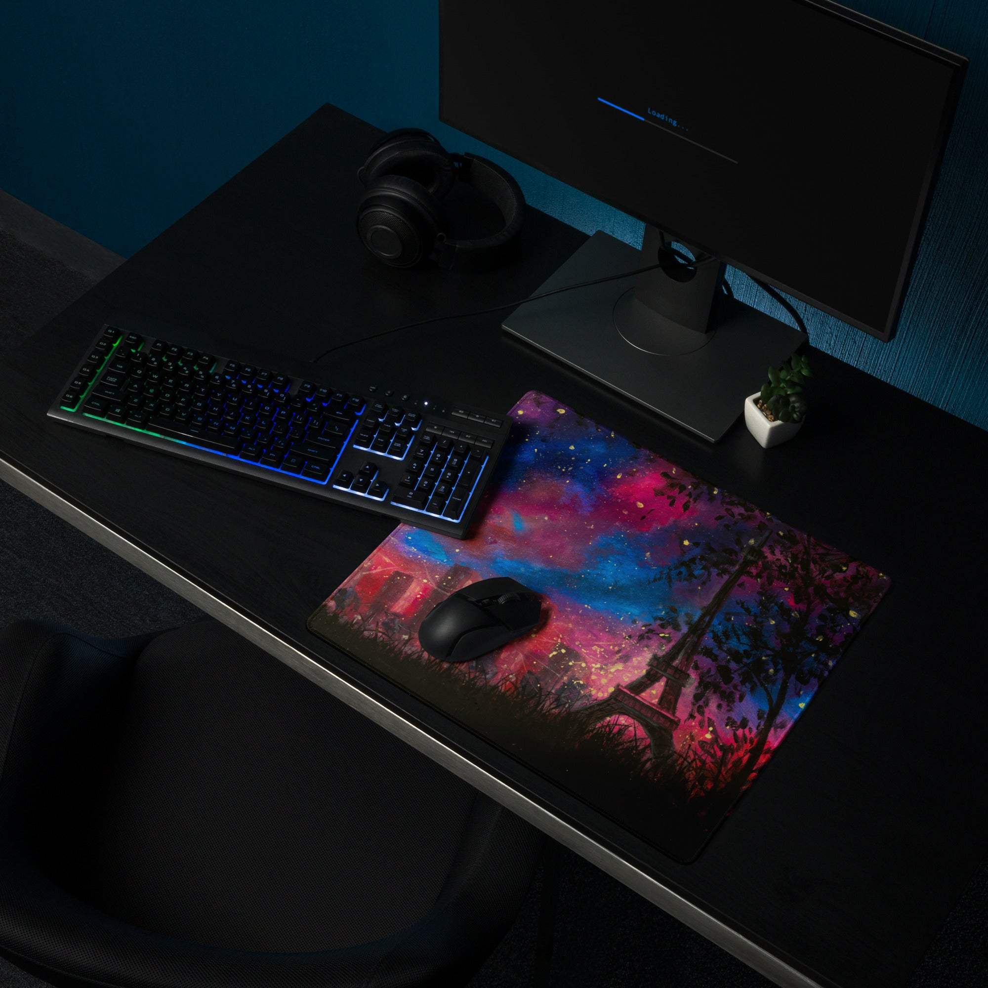 Vivid Galaxy Scene Mouse Pad - Mouse Pad Galaxy For Gaming Desk Modern Mood Modern Decor Tech Gift Digital Art
