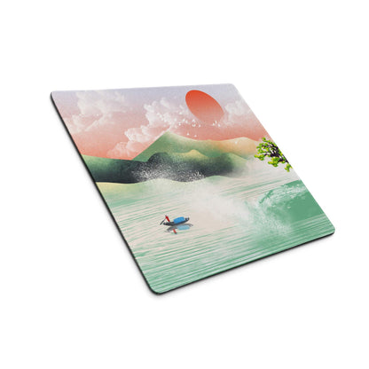 Pastel Sunset Landscape Desk Mat - Landscape Mouse Pad Pastel Sunset Office Minimal Mood Calm Modern Zen Mat Digital