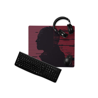 Crimson Pixel Pro Gaming Mouse Pad - Gaming Mouse Pad Red Black Desktop Setup Glitch Art Bold Cyberpunk Dota 2 CSGO