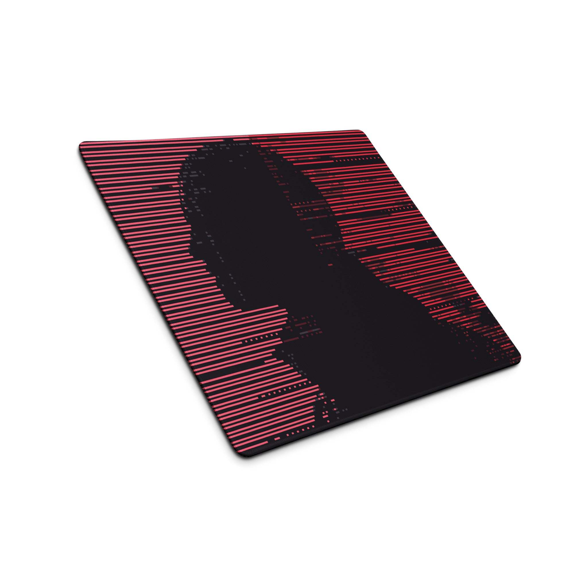 Crimson Pixel Pro Gaming Mouse Pad - Gaming Mouse Pad Red Black Desktop Setup Glitch Art Bold Cyberpunk Dota 2 CSGO