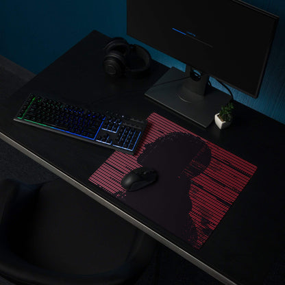 Crimson Pixel Pro Gaming Mouse Pad - Gaming Mouse Pad Red Black Desktop Setup Glitch Art Bold Cyberpunk Dota 2 CSGO