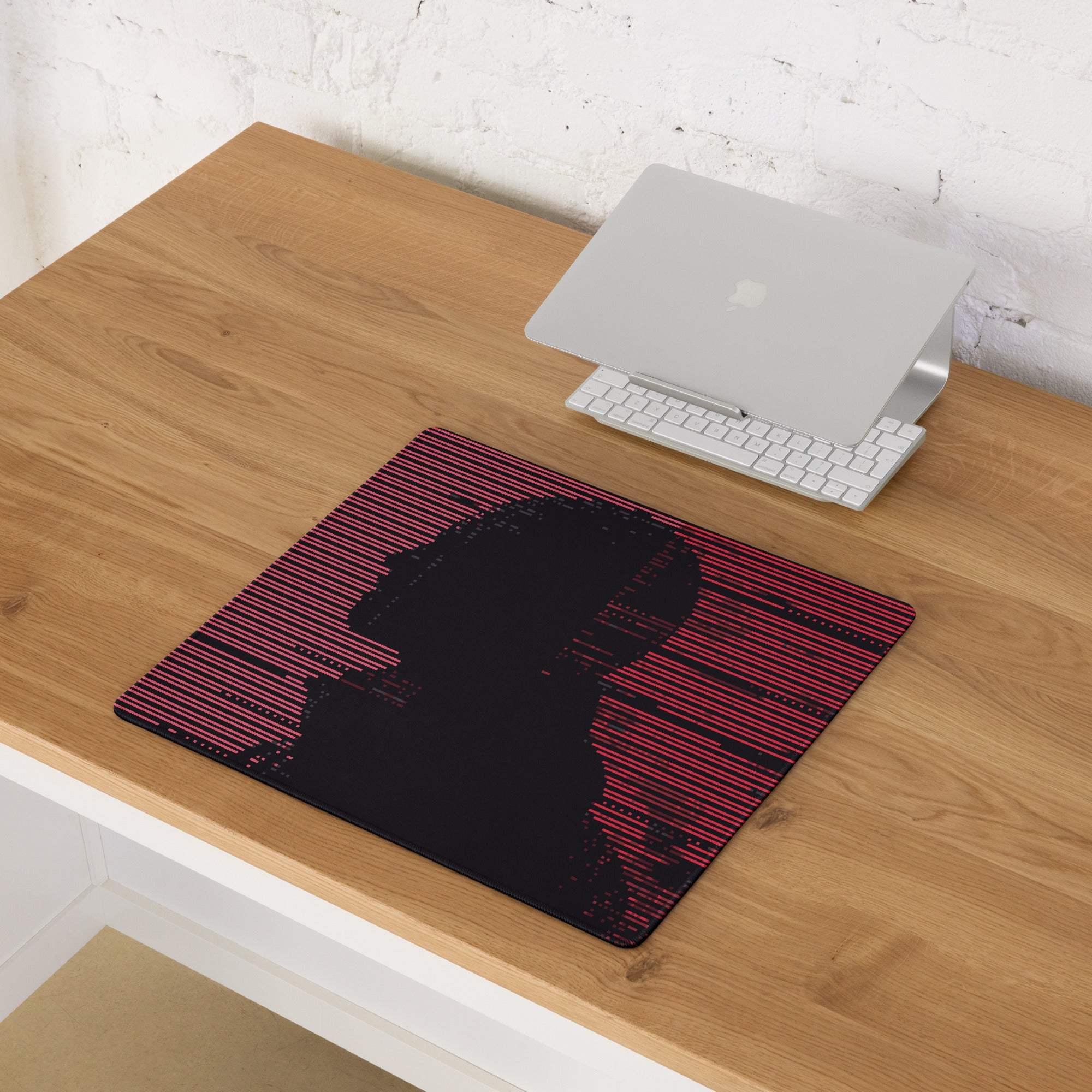 Crimson Pixel Pro Gaming Mouse Pad - Gaming Mouse Pad Red Black Desktop Setup Glitch Art Bold Cyberpunk Dota 2 CSGO