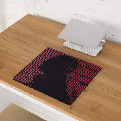 Crimson Pixel Pro Gaming Mouse Pad - Gaming Mouse Pad Red Black Desktop Setup Glitch Art Bold Cyberpunk Dota 2 CSGO