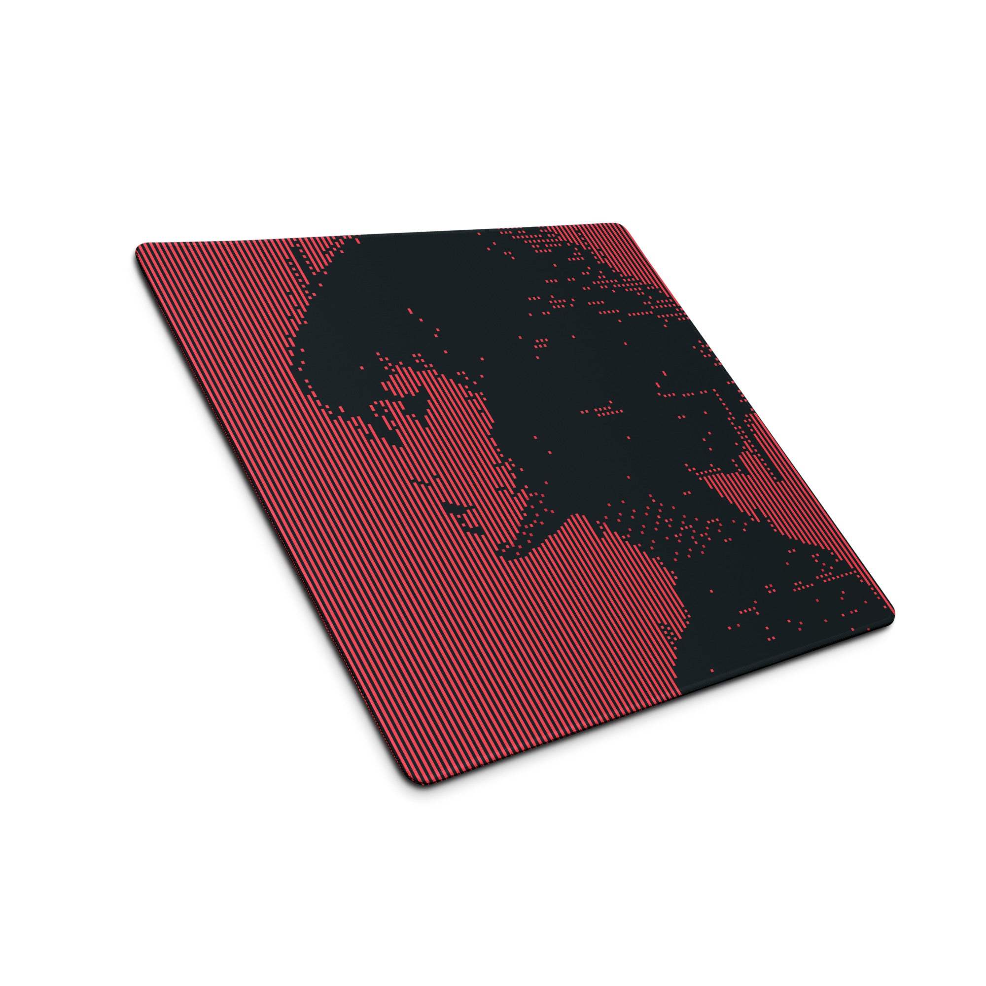 Crimson Stripes Gaming Mouse Pad - Gaming Pad Red Black Desktop Modern Mood Sleek Desk Minimalist Non Slip Digital Print