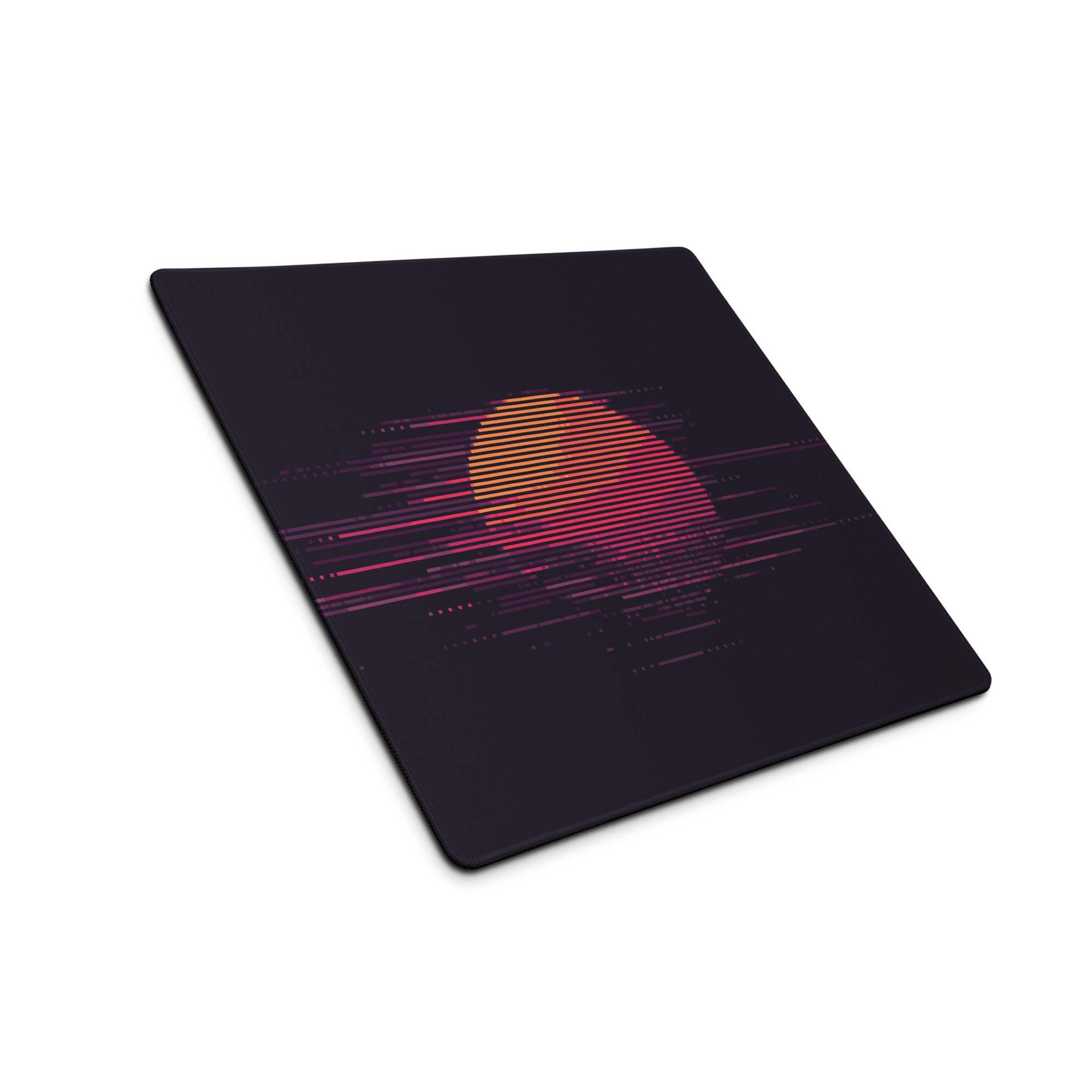Neon Sunset Pixel Art Pad - Gaming Mouse Pad Neon Pink Purple Orange Desktop Setup Mood Vaporwave Desk Mat Pixel Art