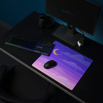 Cosmic Twilight Pixel Art Mouse Pad - Mouse Pad Purple Pink Gaming Pixel Art Dreamy Neon Cyberpunk Large Non Slip