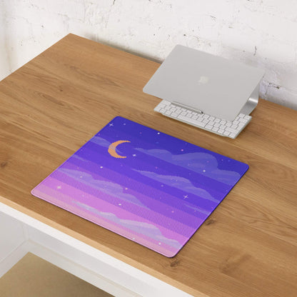Cosmic Twilight Pixel Art Mouse Pad - Mouse Pad Purple Pink Gaming Pixel Art Dreamy Neon Cyberpunk Large Non Slip
