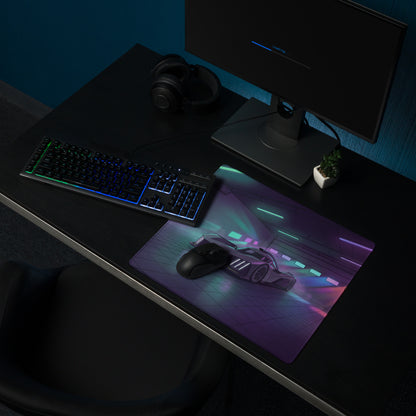 Peugeot 9X8 Inspired Black Purple Vaporwave Gaming Mouse Pad – Neon Garage Desk Mat, Futuristic Hypercar Digital Art, Cyberpunk Automotive Decor