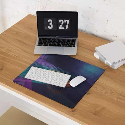 Porsche 911 GT3 Inspired Yellow Teal Vaporwave Gaming Mouse Pad – Neon Garage Desk Mat, Moody Retro Futuristic Supercar Digital Artwork