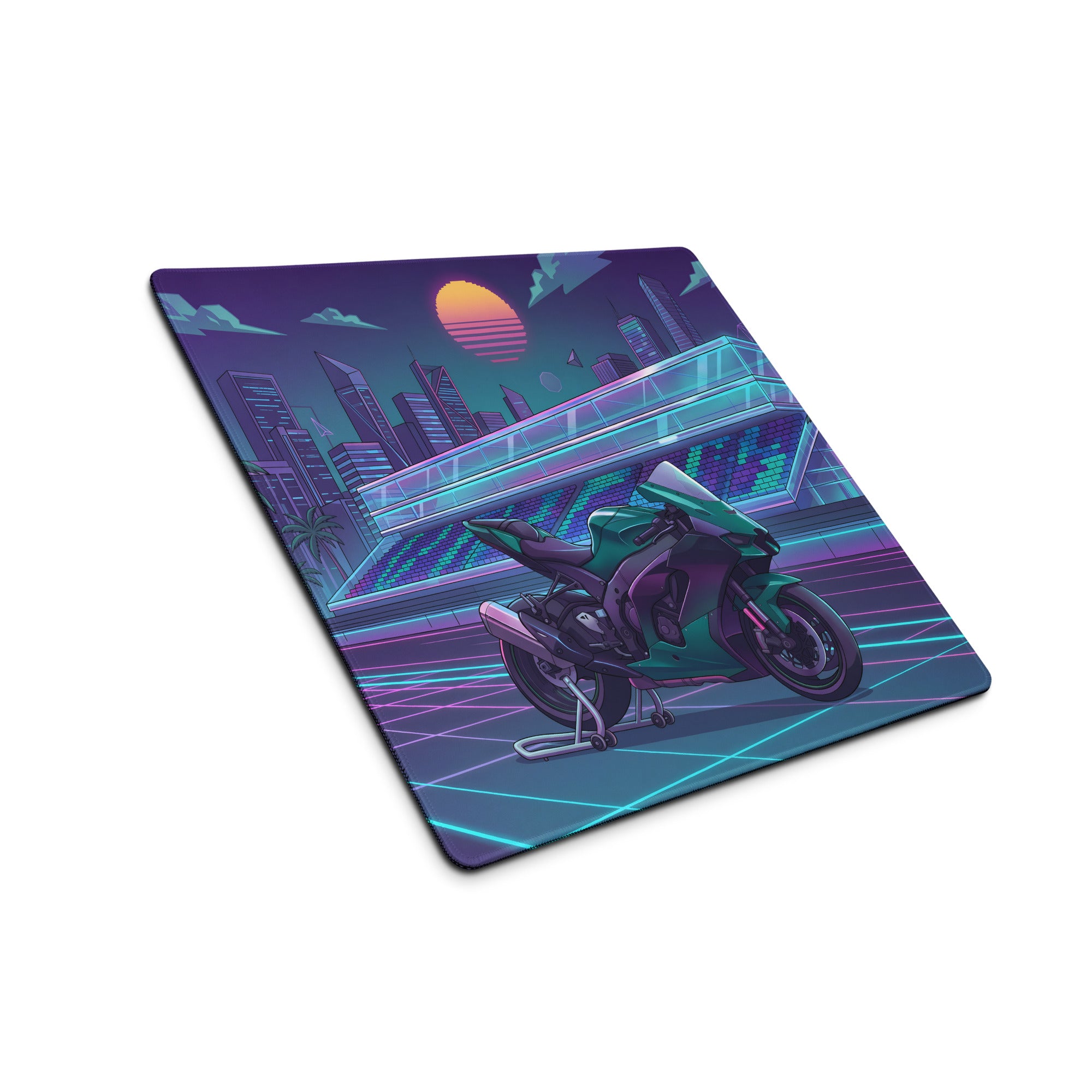Kawasaki Ninja ZX-10R Inspired Teal Purple Vaporwave Gaming Mouse