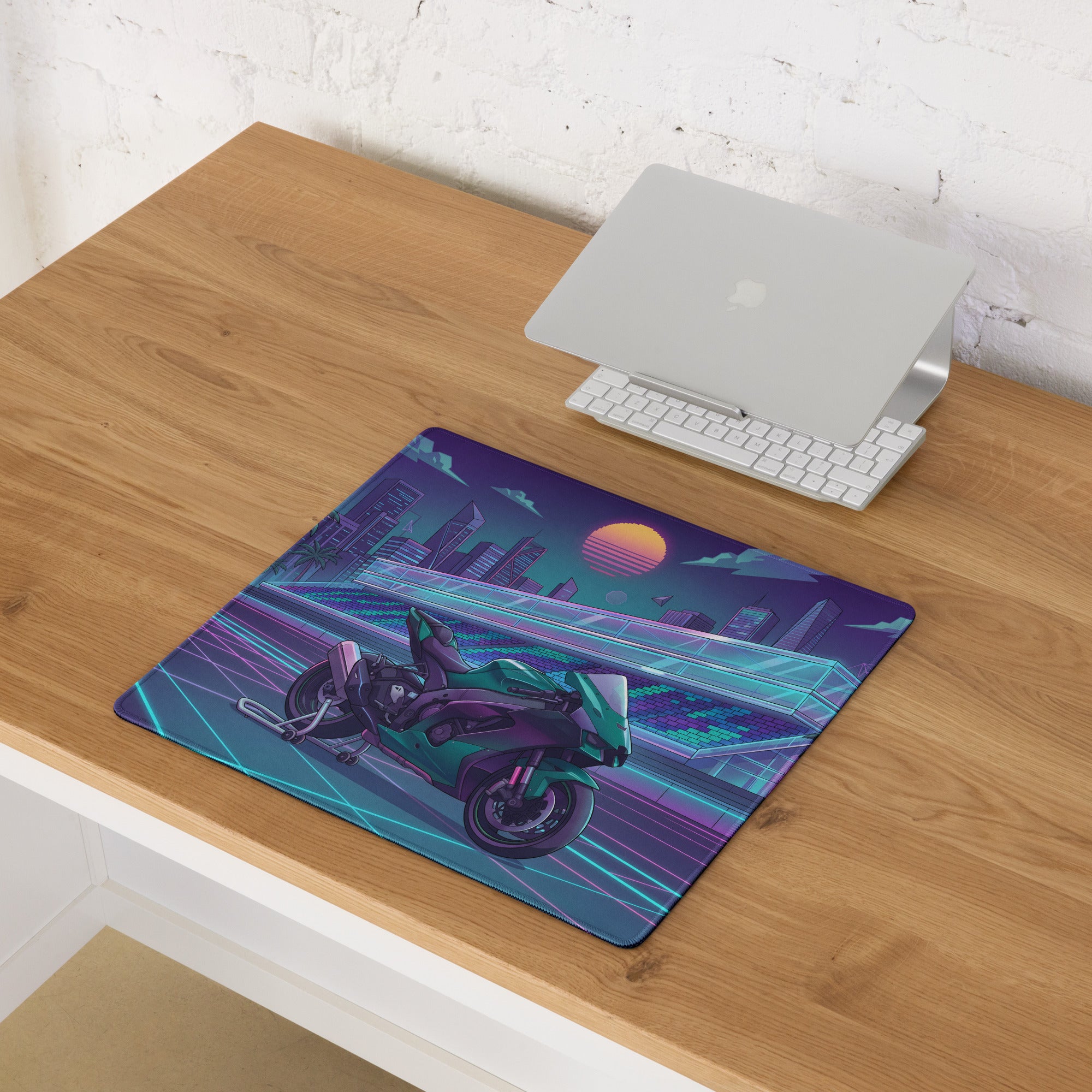 Kawasaki Ninja ZX-10R Inspired Teal Purple Vaporwave Gaming Mouse