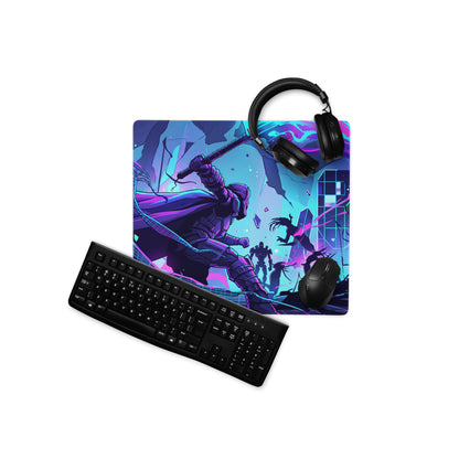 Vaporwave Neon Mouse Pad - Gaming Mouse Pad Neon Purple Blue Vaporwave Mood Nostalgic Futuristic Cyberpunk Desk Mat