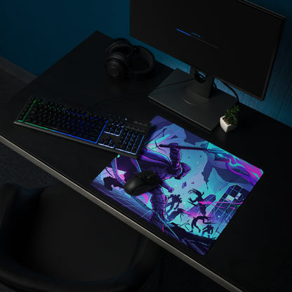Vaporwave Neon Mouse Pad - Gaming Mouse Pad Neon Purple Blue Vaporwave Mood Nostalgic Futuristic Cyberpunk Desk Mat