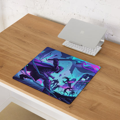 Vaporwave Neon Mouse Pad - Gaming Mouse Pad Neon Purple Blue Vaporwave Mood Nostalgic Futuristic Cyberpunk Desk Mat