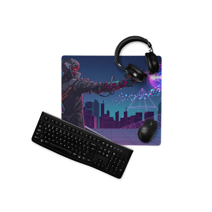 Neon Vaporwave Mouse Pad - Gaming Mouse Pad Pink Purple Blue Desk Vaporwave - Dreamy Mood Cyberpunk Retro Futurism Desk Mat
