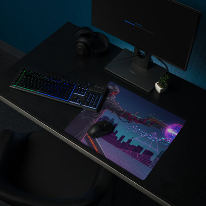 Neon Vaporwave Mouse Pad - Gaming Mouse Pad Pink Purple Blue Desk Vaporwave - Dreamy Mood Cyberpunk Retro Futurism Desk Mat