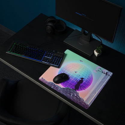 Vaporwave Neon World Mouse Pad - Mouse Pad Neon Pink Blue Desk Setup Vaporwave Dreamy Nostalgic Futurism Mat
