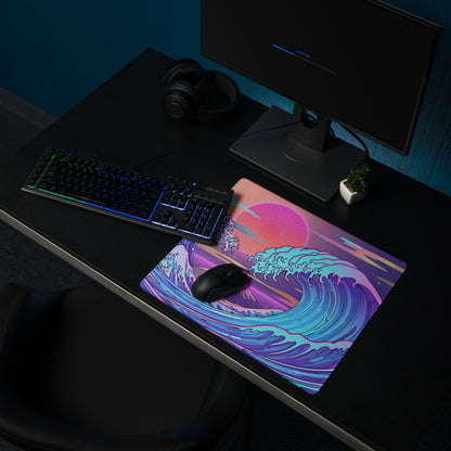 Vaporwave Pink Purple Teal Mouse Pad - Mouse Pad Pink Purple Teal Vaporwave Dreamy Mood Retro Futurism Digital Art