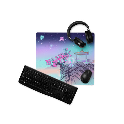 Vaporwave Neon Mood Mouse Pad - Mouse Pad Neon Pink Teal Vaporwave Setup Dreamy Retro Futuristic Neon City Digital