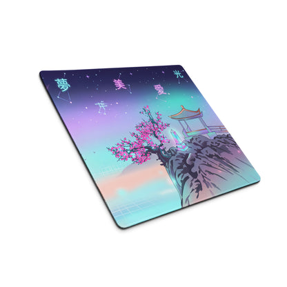 Vaporwave Neon Mood Mouse Pad - Mouse Pad Neon Pink Teal Vaporwave Setup Dreamy Retro Futuristic Neon City Digital