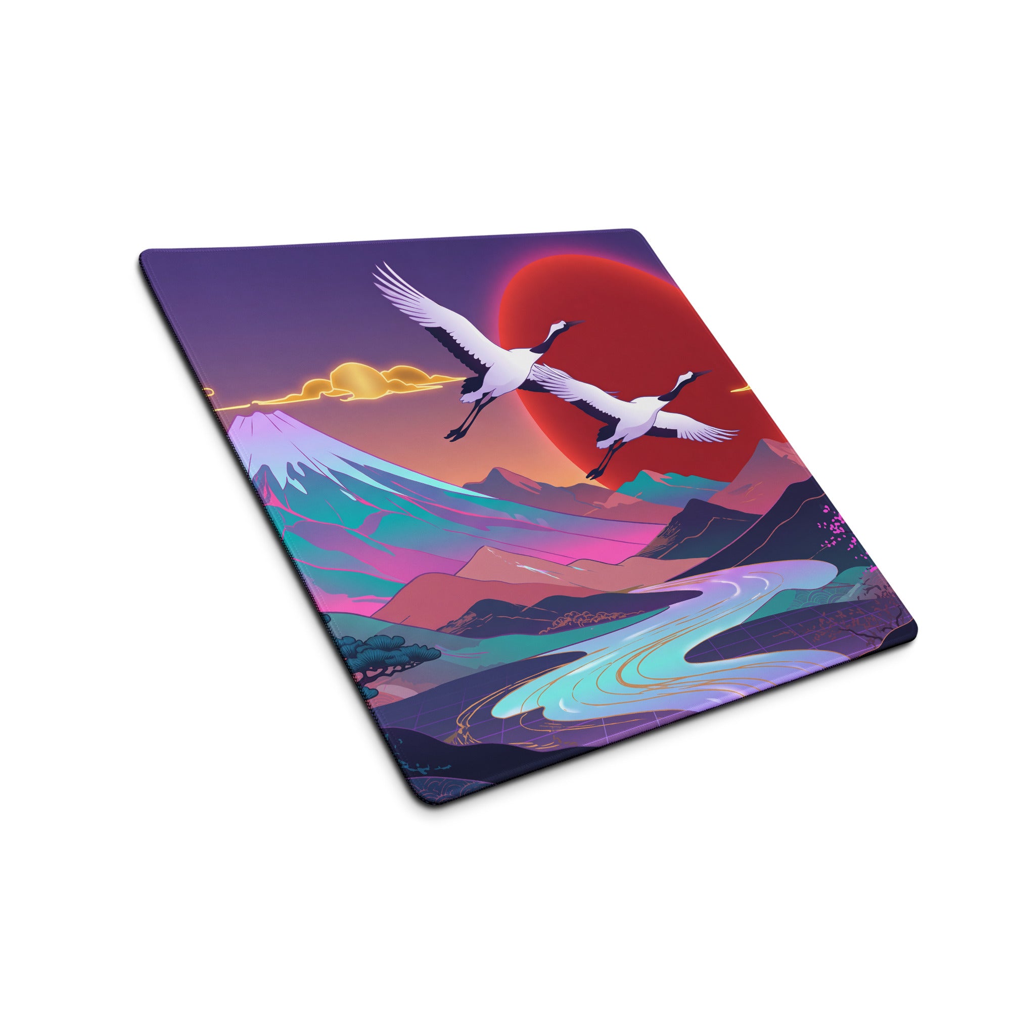 Vaporwave Sunset Neon Mouse Pad - Mouse Pad Purple Pink Desk Gaming Vaporwave Dreamy Retro Neon Decor Digital Art