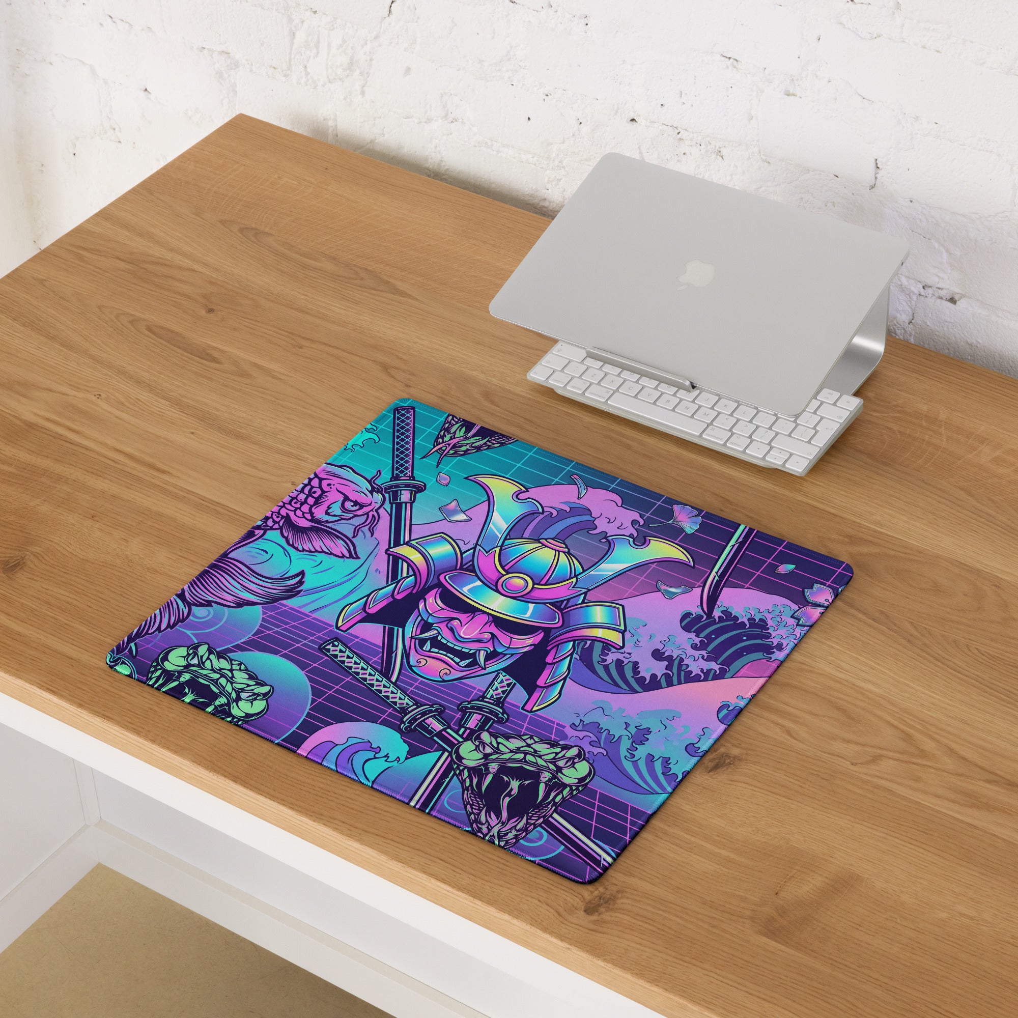 Vaporwave Neon Gaming Mouse Pad - Gaming Mouse Pad Neon Pink Purple Blue Vaporwave Energetic Mood Cyberpunk Esports