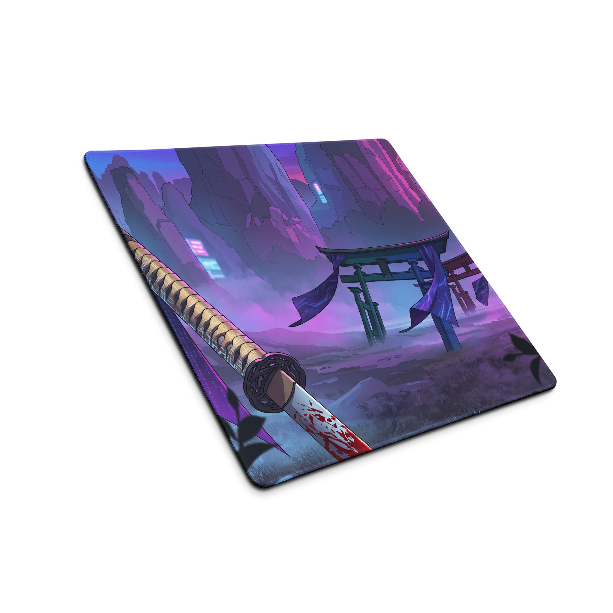 Vaporwave Neon City Mouse Pad - Mouse Pad Neon Pink Purple Blue Dreamy Neon Mood Cyberpunk Decor