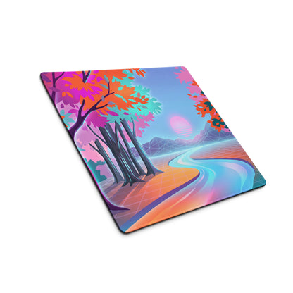 Vaporwave Dreamscape Desk Pad - Gaming Mouse Pad Neon Purple Pink Desk Vaporwave Dreamy Neon Nostalgic Vaporwave Art
