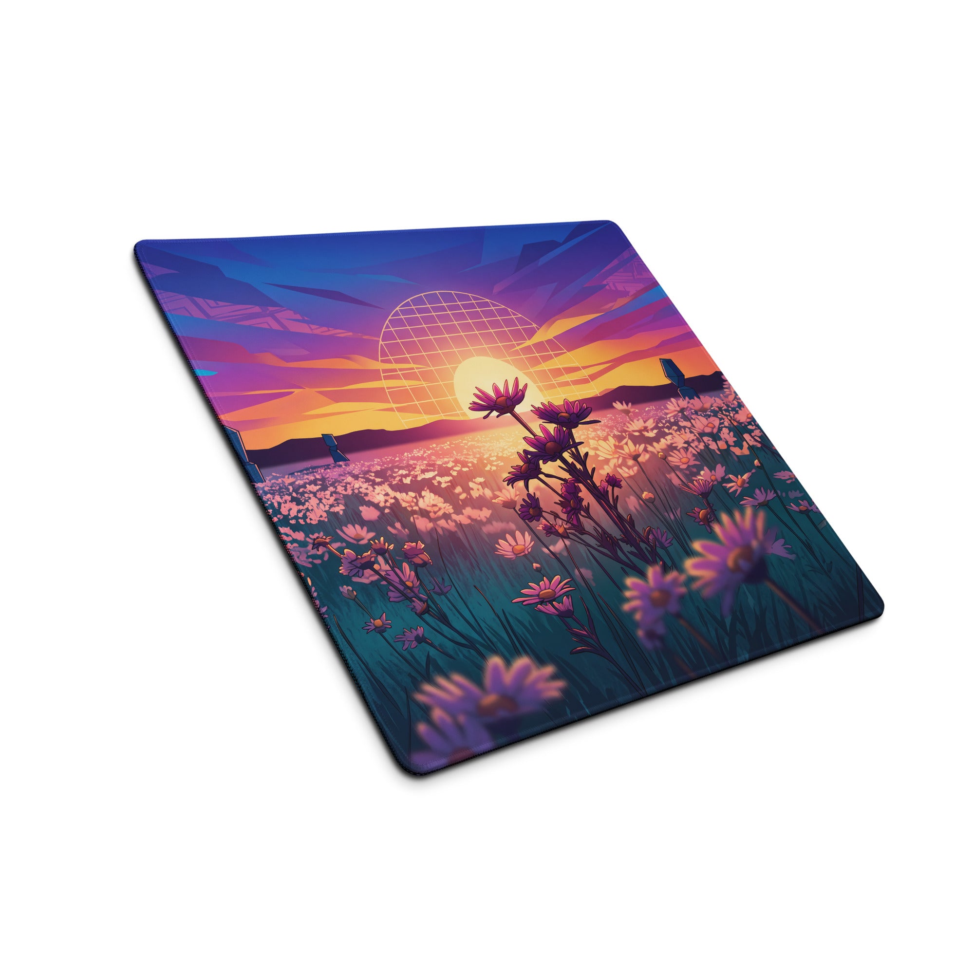 Vaporwave Sunset Mouse Pad - Mouse Pad Purple Pink Teal Gaming Setup Vaporwave Dreamy Neon Retro Desk Mat Digital Art