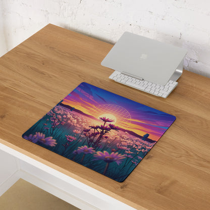 Vaporwave Sunset Mouse Pad - Mouse Pad Purple Pink Teal Gaming Setup Vaporwave Dreamy Neon Retro Desk Mat Digital Art