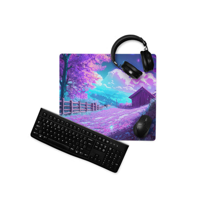 Vaporwave Dreamscape Mouse Pad - Mouse Pad Purple Pink Blue Desk Vaporwave Dreamy Neon Mood Retro Gaming Synthwave