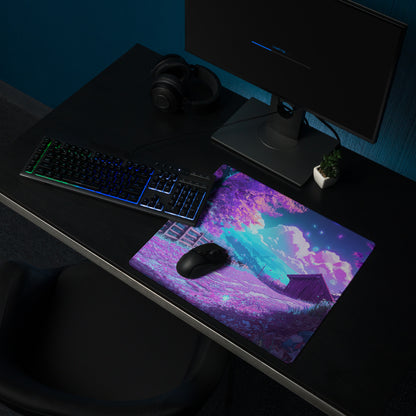 Vaporwave Dreamscape Mouse Pad - Mouse Pad Purple Pink Blue Desk Vaporwave Dreamy Neon Mood Retro Gaming Synthwave