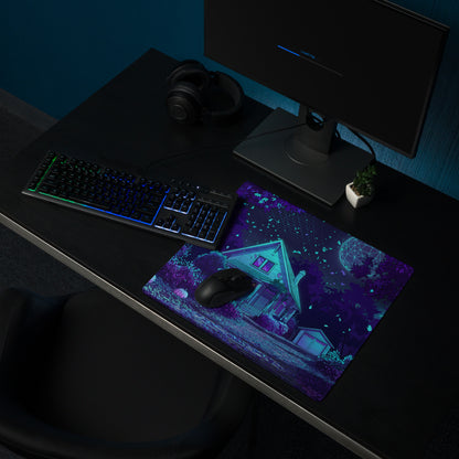Neon Vaporwave Night Mouse Pad - Mouse Pad Neon Purple Vaporwave Gaming Dreamy Nostalgia Neon Decor PC Gaming