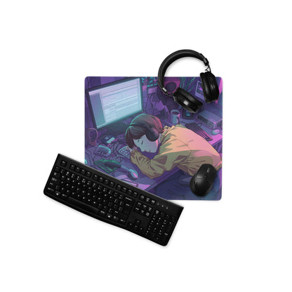 Vaporwave Neon Desk Pad - Mouse Pad Neon Purple Pink Blue Gradient For Gaming Setup Vaporwave Nostalgic Mood Retro Desk Decor Desk Mat For Gamers Digital Artwork
