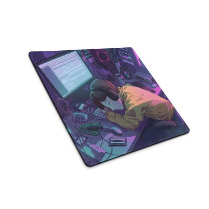 Vaporwave Neon Desk Pad - Mouse Pad Neon Purple Pink Blue Gradient For Gaming Setup Vaporwave Nostalgic Mood Retro Desk Decor Desk Mat For Gamers Digital Artwork