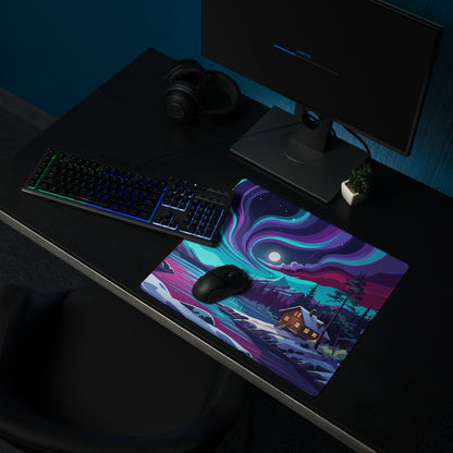 Vaporwave Night Mountain Mouse Pad - Mouse Pad Purple Teal Gaming Desk Vaporwave Dreamy Nostalgic Retro Futurism