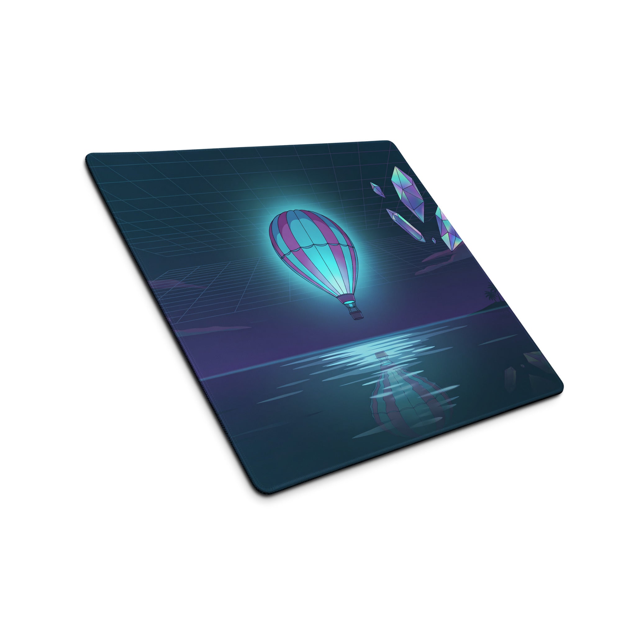 Vaporwave Dream Mouse Pad - Mouse Pad Blue Purple Neon Vaporwave Futurism Dreamy Neon Mood Vaporwave Decor Digital Art