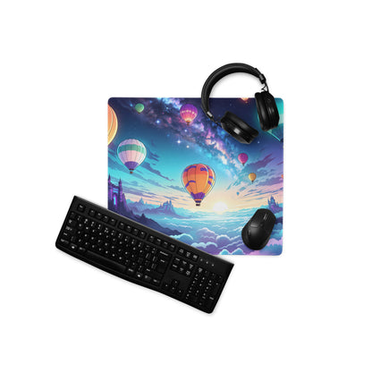 Nebula Balloon Vaporwave Mouse Pad - Vaporwave Mouse Pad Neon Pink Purple Blue For Gaming Desk Dreamy Retro Mood Desk Art