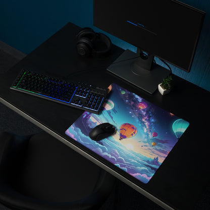 Nebula Balloon Vaporwave Mouse Pad - Vaporwave Mouse Pad Neon Pink Purple Blue For Gaming Desk Dreamy Retro Mood Desk Art