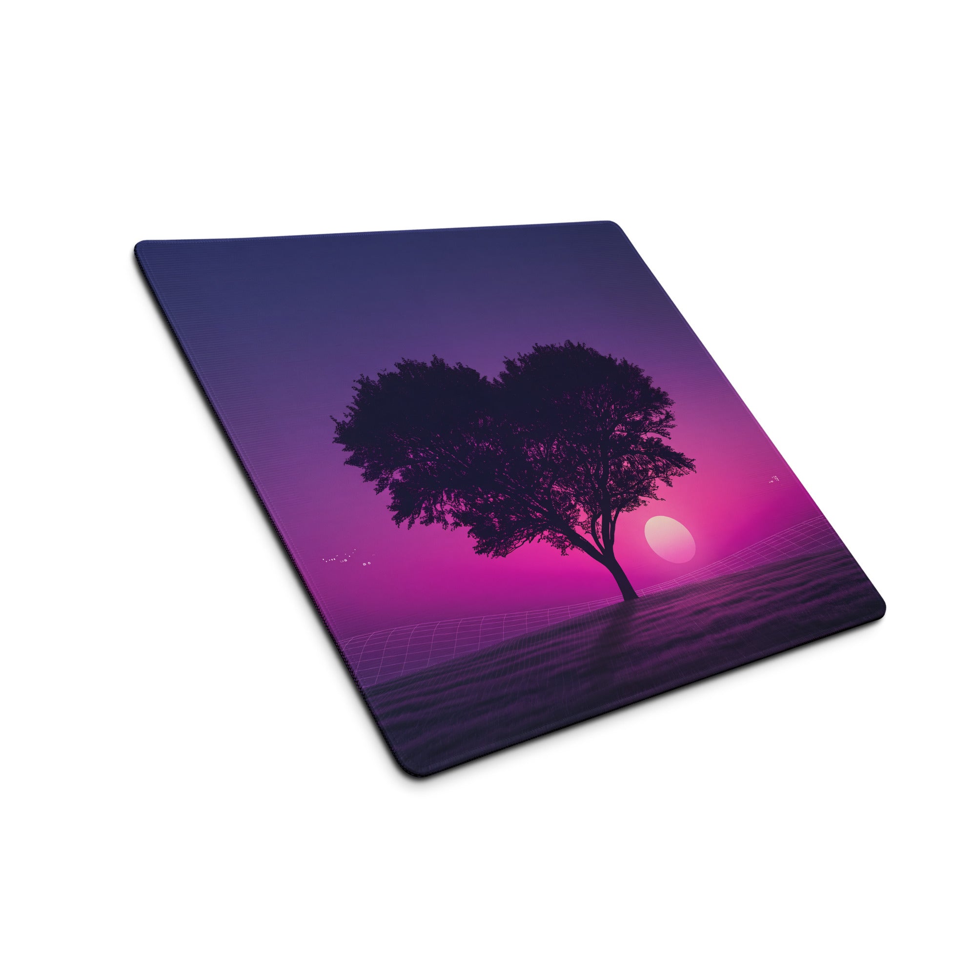 Vaporwave Sunset Tree Mouse Pad - Tree Purple Pink Desk Gaming Vaporwave Dreamy Nostalgic Synthwave Aesthetic