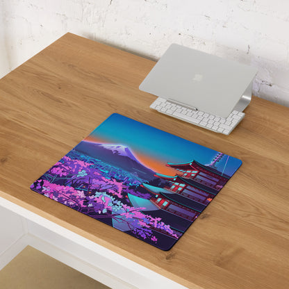 Vaporwave Neon Temple Mouse Pad - Mouse Pad Blue Purple for Gaming Vaporwave Dreamy Nostalgia Retro Futurism