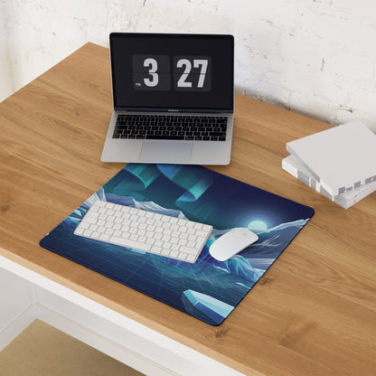 Glacial Neon Vaporwave Mouse Pad - Mouse Pad Glacial Blue Gaming Vaporwave Neon Dreamy Atmosphere Retro Futuristic
